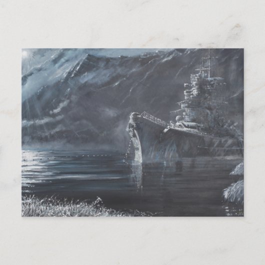 The Lone Queen Of The North Tirpitz Norway1944 Briefkaart (Voorkant)