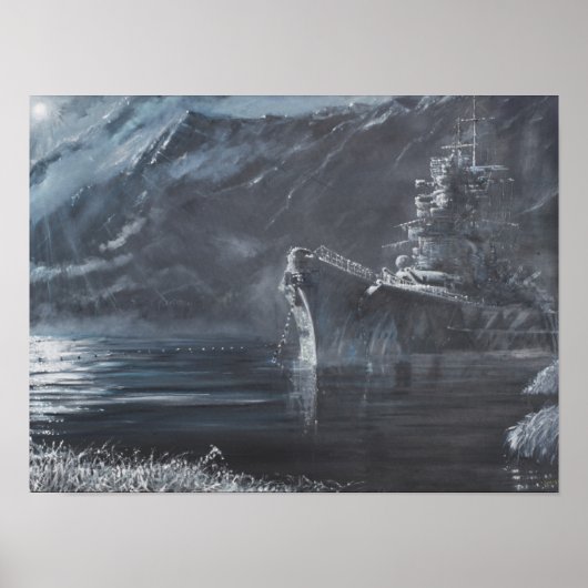 The Lone Queen Of The North Tirpitz Norway1944 Poster (Voorkant)