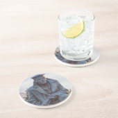 The Lone Sailor Zandsteen Onderzetter (Zijkant)