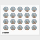The Lone Seagull (2134) Round Sticker (Vel)
