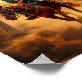 The Lone Star Outlaw - Westerne Cowgirl Desert Pos Poster (Hoek)