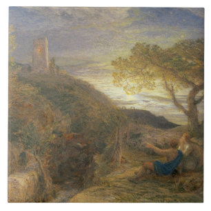 The Lonely Tower, 1868 (m/c & carrosseriekleur en  Tegeltje