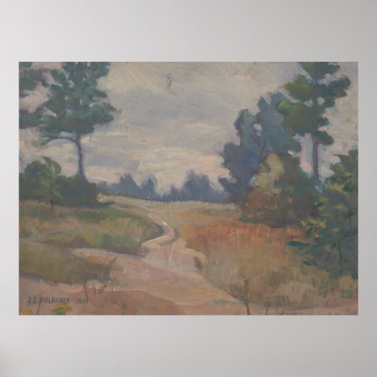 The Lonely Trail – Westerne scene van Kulhanek Poster (Voorkant)