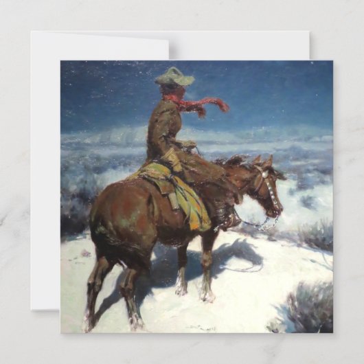 “The Lonely Vigil” by W Herbert Dunton Magnetische Uitnodiging (Voorkant)