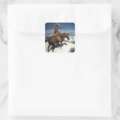 "The Lonely Vigil" by W Herbert Dunton Vierkante Sticker (Tas)