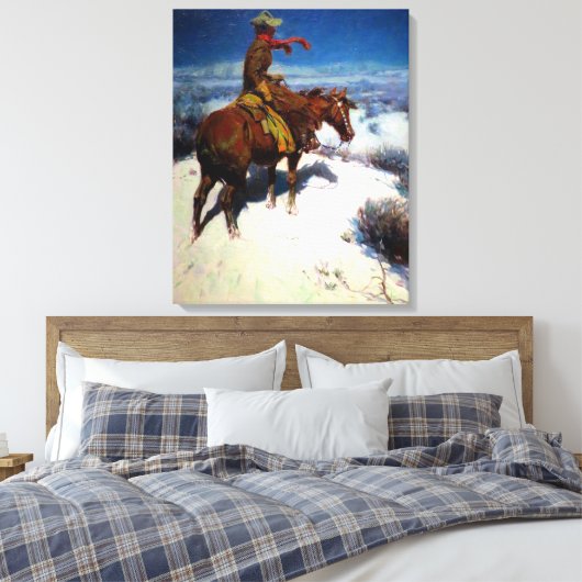 The Lonely Vigil by William Herbert Dunton c 1913 Canvas Afdruk (Insitu (Slaapkamer))