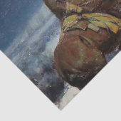 “The Lonely Vigil” door W Herbert Dunton Tissuepapier (Detail)