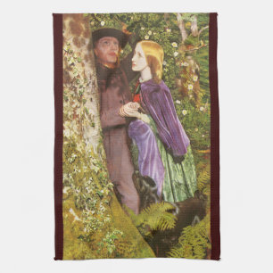 The Long Engagement van Arthur Hughes, Vintage Art Theedoek