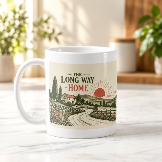 The Long Way Home Linocut Road Mok