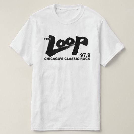 The Loop 97.9 FM Chicago's Classic Rock T-shirt (Design voorkant)