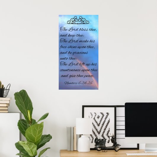 The Lord Bless Thee and Keep Thee Poster (Thuiskantoor)