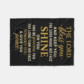 The Lord Bless You And Keep You  Fleece Deken (Voorkant (Horizontaal))