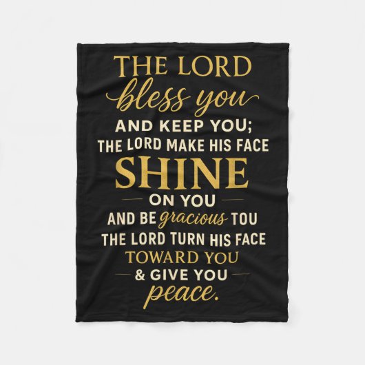 The Lord Bless You And Keep You  Fleece Deken (Voorkant)