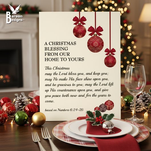 THE LORD BLESS YOU Christian Christmas Blessing Acryl Bord