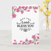 The Lord Bless You en hou je bij de bloemen Kaart (Gele Bloem)