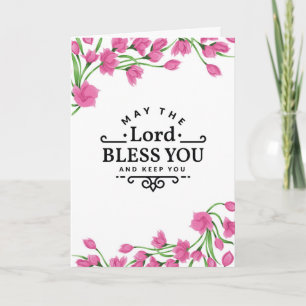 The Lord Bless You en hou je bij de bloemen Kaart