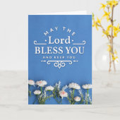 The Lord Bless You en hou je bij Flowers Kaart (Gele Bloem)