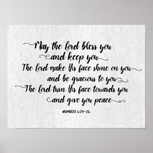 The Lord Bless you en Keep You Art Print
