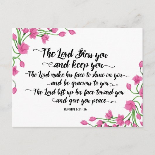 The Lord Bless You en Keep You Briefkaart (Voorkant)