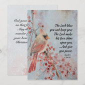 The Lord Bless You Inspirerend Kerstmis Feestdagenkaart (Voorkant / Achterkant)