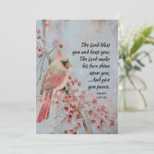 The Lord Bless You Inspirerend Kerstmis Feestdagenkaart (Staand voorkant)