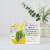 The Lord Bless You Numbers 6:24-26 Bijbelverse Briefkaart (Staand voorkant)