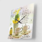 The Lord Bless You Numbers 6:24-26 Bijbelverse Vierkante Klok (Hoek)