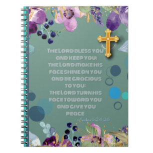 "The Lord Bless You" Numbers 6:24-26 Christelijk Notitieboek