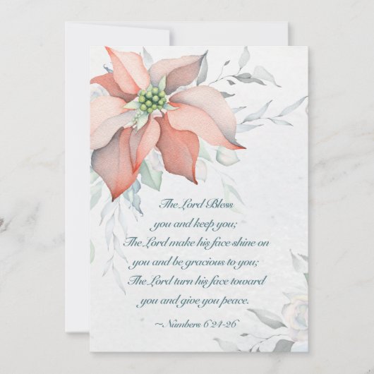 The Lord Bless You Numbers 6:24-26 Kerstmis Feestdagenkaart (Voorkant)
