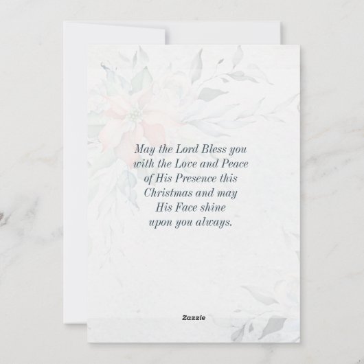 The Lord Bless You Numbers 6:24-26 Kerstmis Feestdagenkaart (Achterkant)