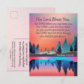 The Lord Bless You Numbers 6:24-26 Winter Lake Briefkaart (Voorkant / Achterkant)