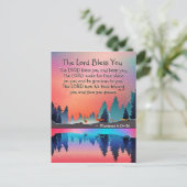 The Lord Bless You Numbers 6:24-26 Winter Lake Briefkaart (Staand voorkant)