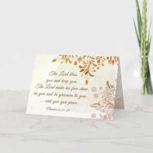 The Lord Bless You Numbers 6:24 Bijbelse Vintage Kaart