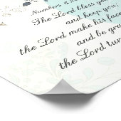 The Lord Bless You, Numbers 6:24 Bijbelverse Poster (Hoek)