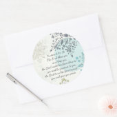 The Lord Bless You, Numbers 6:24 Bijbelverse Ronde Sticker (Envelop)