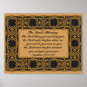 The Lord Bless You, Numbers 6:24, Celtic Design Poster (Voorkant)