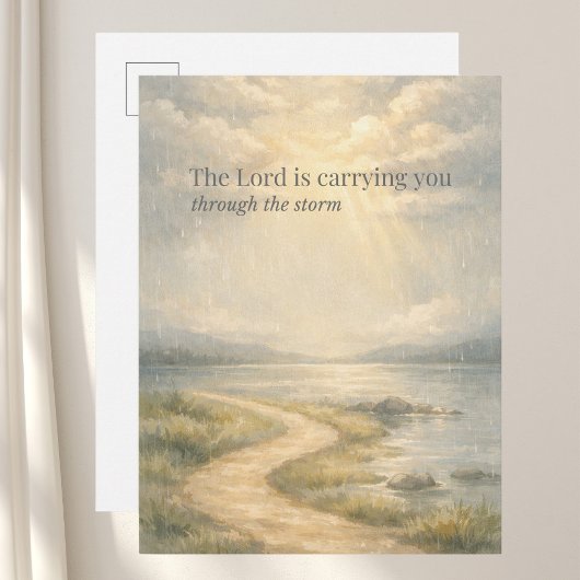 The Lord Is Carrying You Christian Encouragement Briefkaart