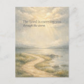 The Lord Is Carrying You Christian Encouragement Briefkaart (Voorkant)
