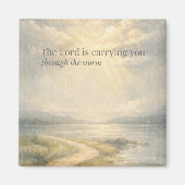 The Lord Is Carrying You Christian Faith Magneet (Voorkant)