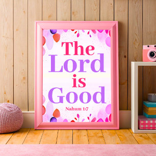The Lord is een goede Boho Christelijke Teen Girl  Poster