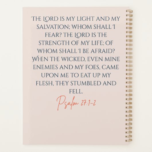 The Lord is My Light Planner  (Achterkant)