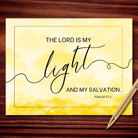 The Lord Is My Light Psalm 27 1 Christian Faith Briefkaart