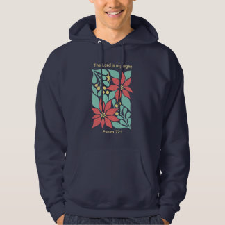 The Lord Is My Light – Psalm 27:1 Floral Christmas Hoodie