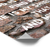 The Lord is My Rock Poster (Hoek)