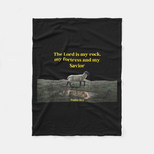 The Lord Is My Rock Psalm 18_2 - Christian Values  Fleece Deken (Voorkant)