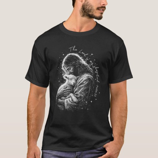 The Lord is my Shepard. Psalm 23. T-shirt (Voorkant)