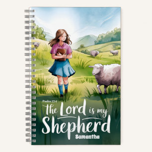 The Lord is My Shepherd Christelijk Meisje Dagboek Notitieboek