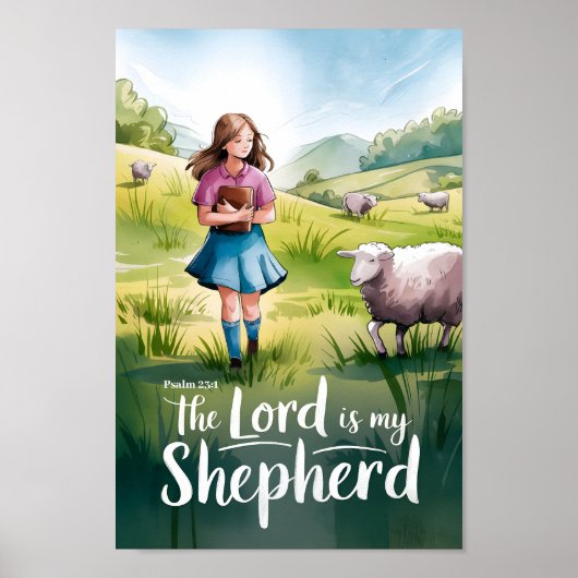 The Lord is My Shepherd Christelijke tienermeisjes Poster (Voorkant)