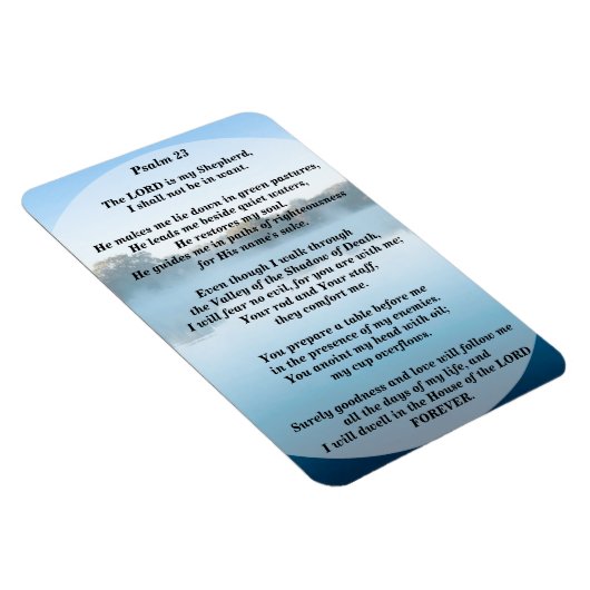The Lord is my Shepherd Psalm 23 Flexible Magneet (Rechterzijde)