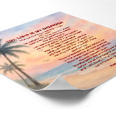 The Lord Is My Shepherd Psalm 23 Sunset Beach  Poster (Hoek)